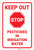 Keep Out Pesticides In Irrigation Water with Icon Portrait - Label