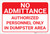 No Admittance: Authorized Personnel Only In Dumpster Area Landscape - Label