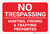 No Trespassing: Hunting Fishing Trapping Prohibited Red Landscape - Label