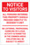 Notice: To Visitors No Trespassing Portrait - Label