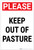 Please Keep Out Of Pasture Portrait - Label