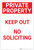Private Property: Keep Out No Soliciting Red Portrait - Label