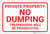 Private Property: No Dumping Trespassers Will Be Prosecuted Landscape - Label