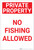 Private Property: No Fishing Allowed Portrait - Label