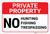 Private Property: No Hunting Fishing Trespassing Landscape - Label