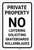 Private Property: No Loitering Soliciting Skateboards Rollerblades Portrait - Label