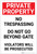 Private Property: No Trespassing Beyond Gate Portrait - Label