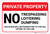 Private Property: No Trespassing Loitering Dumping Violators Prosecuted Landscape - Label