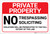 Private Property: No Trespassing Soliciting Violators Prosecuted Landscape - Label