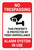 No Trespassing: This Property Is Protected By Video Surveillance Alarm In Use Video Camera Icon Portrait - Label