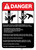 Danger: Power Press Breaks Guidelines ANSI - Wall Sign
