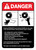 Danger: Sprocket/Chain Warning and Guidelines ANSI - Wall Sign