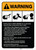 Warning: Bench Grinder Machine Guidelines ANSI - Wall Sign
