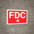 FDC Arrow Down Red Background - Wall Sign
