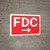 FDC Arrow Right Red Background - Wall Sign