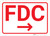 FDC Arrow Right White Background - Wall Sign