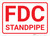 FDC Standpipe White Background - Wall Sign