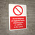 Do Not Dispose of Cigarette Butts/Chewing Gum/Rubbish in Urinal - Wall Sign