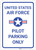 United Air Force - Pilot Parking Only - Wall Sign