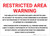 Restricted Area Warning - Wall Sign