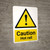 Caution: Hot Rail with Pictogram - Wall Sign