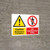 Caution: Maintenance in Progress with Pictogram - No Unauthorized Entry - Wall Sign