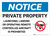Notice: Private Property - Controlled Aircraft is Prohibited - Wall Sign