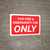 For Fire & Emergency Use Only Red Background - Wall Sign