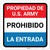 U.S. Army - No Trespassing - Spanish Square - Wall Sign