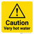 Caution: Very Hot Water Square with Pictogram - Wall Sign