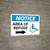 Notice: Area Of Refuge with ADA Icon and Right Arrow Landscape