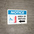 Notice: Area Of Refuge with ADA Fire Icon Left Arrow Landscape