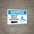 Notice: Area Of Rescue Assistance with ADA Icon and Left Arrow Landscape