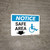 Notice: Safe Area with ADA Icon and Down Arrow Landscape
