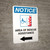 Notice: Area Of Rescue Assistance with ADA Fire Icon and Left Arrow Portrait