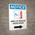 Notice: Area Of Rescue Assistance with ADA Fire Icon and Right Arrow Portrait