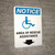 Notice: Area Of Rescue Assistance with ADA Icon Down Arrow Portrait