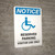 Notice: Reserved Parking - Visitor Use Only with ADA Icon Portrait