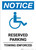 Notice: Reserved - Towing Enforced with ADA Icon Portrait