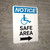 Notice: Safe Area Right Arrow with ADA Icon Portrait