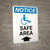 Notice: Safe Area Up Arrow with ADA Icon Portrait