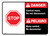 Danger: Spanish Bilingual Central Mass - Do Not Disconnect Landscape ANSI
