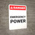 Danger: Emergency Power Portrait ANSI