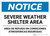 Notice: Bilingual Spanish Severe Weather Shelter Area Landscape