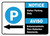 Notice: Bilingual Spanish Visitor Parking Only Left Arrow Landscape