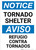 Notice: Bilingual Spanish Tornado Shelter Portrait