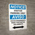 Notice: Bilingual Spanish Visitor Parking Only Bidirectional Arrow Portrait