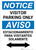 Notice: Bilingual Spanish Visitor Parking Only Bidirectional Arrow Portrait