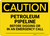 Caution: Petroleum Pipeline Call Before Digging Landscape
