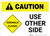 Caution: Sidewalk Closed - Use Other Side Landscape with Icon ANSI